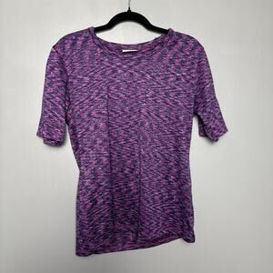 Columbia Women’s Short Sleeve Purple Outdoor Fishing Shirt Top Large Hiking